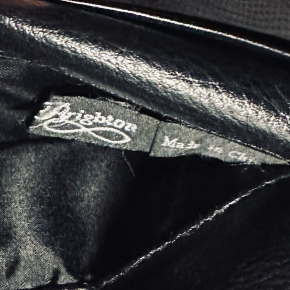 Brighton Elegant Black and Brown Croc-Embossed silver heart crossbody - Picture 8 of 9